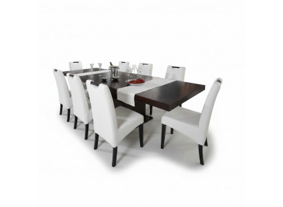 Complete set dining table + 4 chairs dining room set dining group wooden table