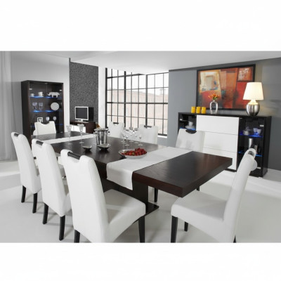 Complete set dining table + 6 chairs dining room set dining group wood table