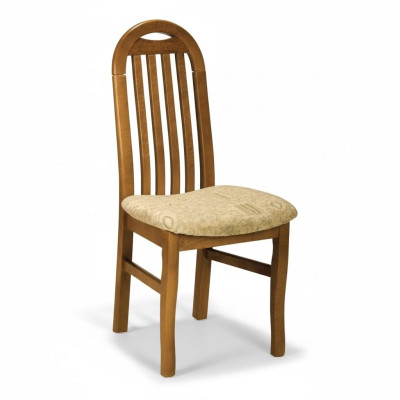Set of 4 armchairs and chairs, design wood upholstery textile restaurant chairs dining room fabric