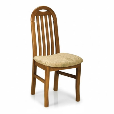 Set of 8x Armchair Chair Designer Wood Textile Upholstered Chairs Dining Room Fabric