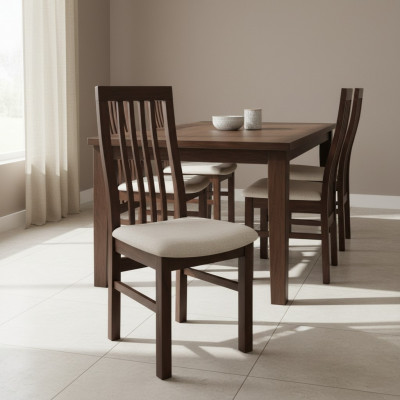 Set of 8 solid wood armchairs dining room chairs wood upholstered chairs for gastronomy