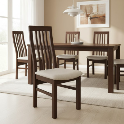 Dining chair set 20x armchair solid wood fabric upholstered chairs dining room restaurant
