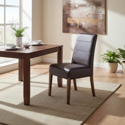 Set of 4 Solid Wood Armchairs Dining Chairs Wood Upholstered Chairs for Dining Room