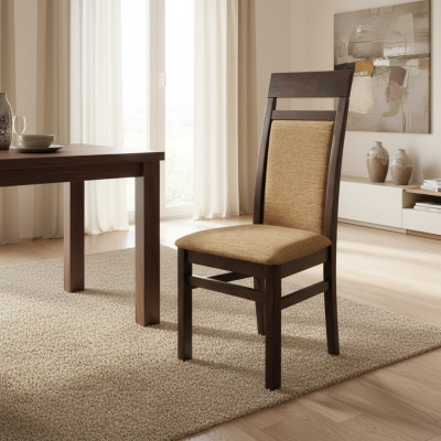 Set of 4 solid wood chairs dining room chair fabric upholstered chairs gastro dining room