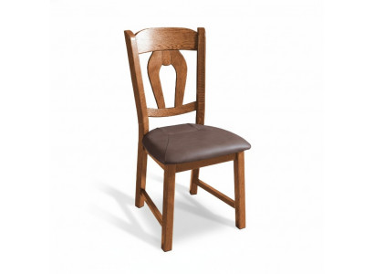 Set of 10 solid wood dining room chairs with leather upholstery for dining or restaurant use
