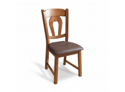 Set of 20 Solid Wood Dining Chairs Upholstered in Leather for Restaurant or Dining Room