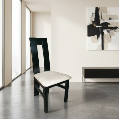 Dining chair set of 10 chairs, armchairs, leather upholstered, solid wood, new, catering.