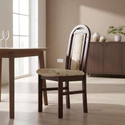 Set of 8 Dining Room Chair Armchairs Solid Wood Fabric Upholstered Chairs Gastro