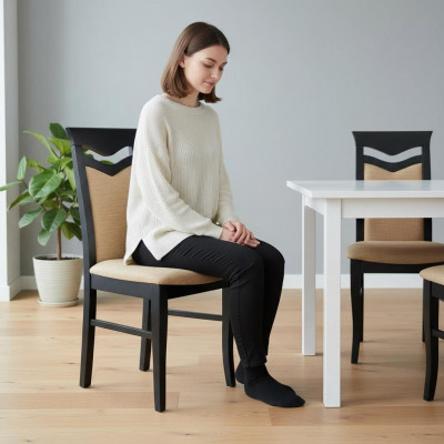 Set of 10x Armchairs Chair Designer Wood Fabric Upholstered Chairs Gastro Dining Room Armrest