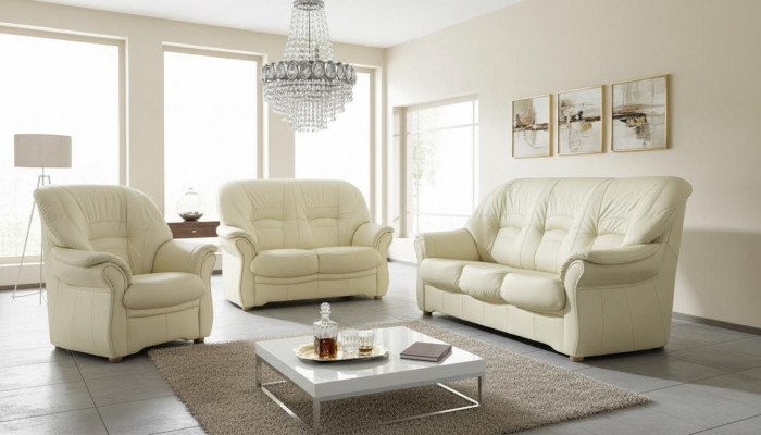 Design Relax Sofas Couch Upholstery Three-Seater Couches Faux Leather Sofa