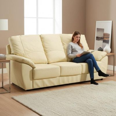Genuine Leather Sofa Set Couch 3+2 Seat Modern Design Upholstery Suite