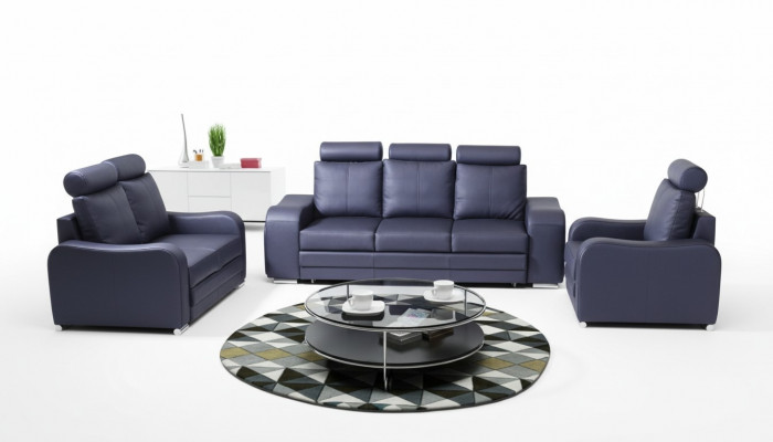 Design Sofa 3-Seater Relax Sofas Upholstery Modern Three-Seater Couch 100% Full Leather