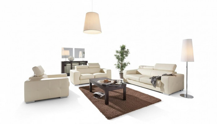 Sofa set 3+1 seater set design sofas upholstery couches leather decor relax