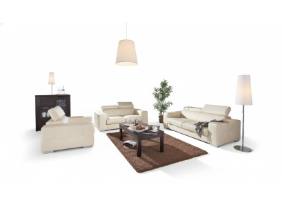 Genuine Leather Sofa Couch Sofa Set 3+2 Seating Modern Design Upholstered Set