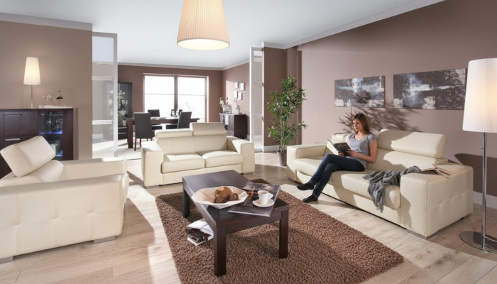 Sofa 3 Seater Design Sofas Upholstered Couches Leather Relax Modern Three-seater