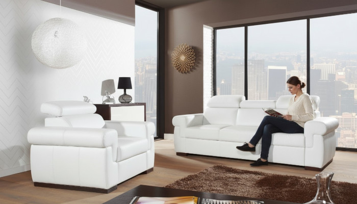 Genuine Leather Sofa Set 3+2 Seat Modern Sofa Couch Design Upholstery Set