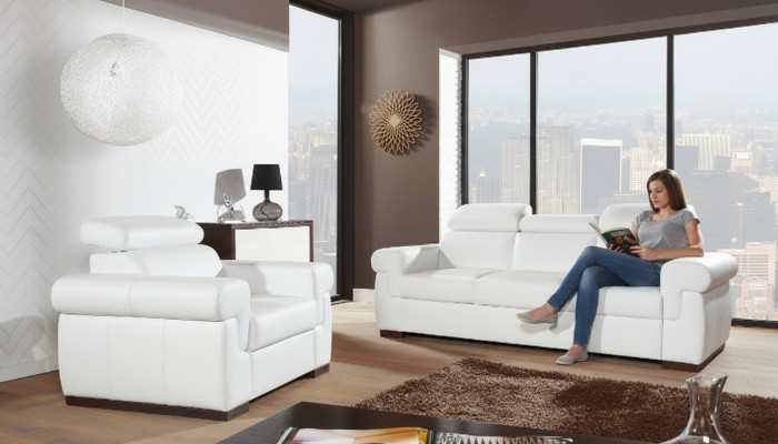 Sofa 3-seater design sofas upholstery couches 100% leather relax modern