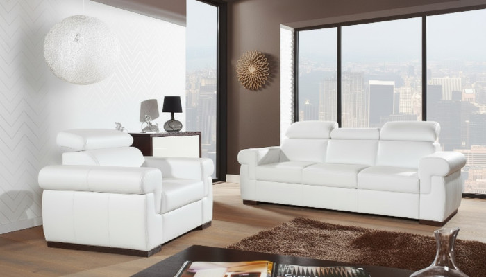 Sofa 3-seater design sofas upholstery couches 100% leather relax modern