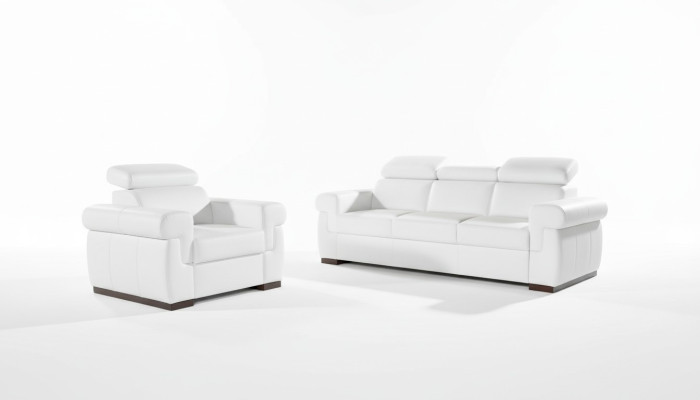Sofa 3-seater design sofas upholstery couches 100% leather relax modern