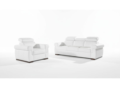 Sofa 3-seater design sofas upholstery couches 100% leather relax modern