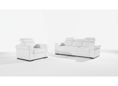 Sofa 2-seater design sofas upholstered modern seating fabric leather two-seater new