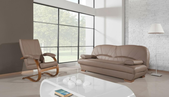 Design sofa genuine leather sofa suite 3+1 seat modern couch upholstery