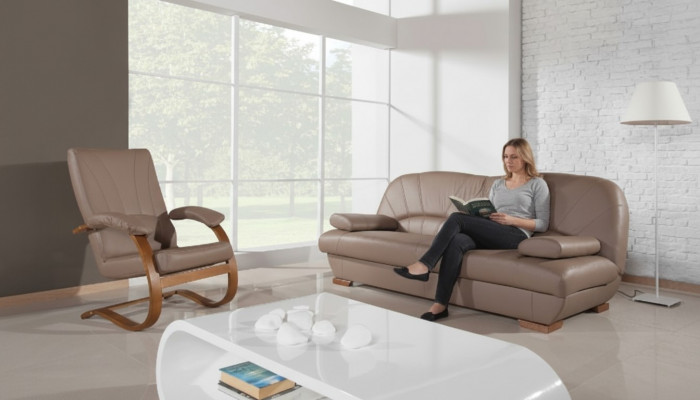 Sofa 3-seater design sofas upholstery couches leather modern relax three-seater