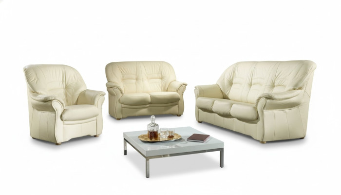 Classic living room set 3+2+1 100% full leather couch seat upholstery