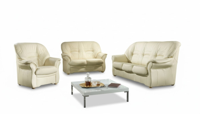Genuine Leather Sofa Set 3+2 Seats Modern Design Upholstery Suite Set