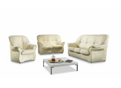 Genuine Leather Sofa Set 3+2 Seats Modern Design Upholstery Suite Set