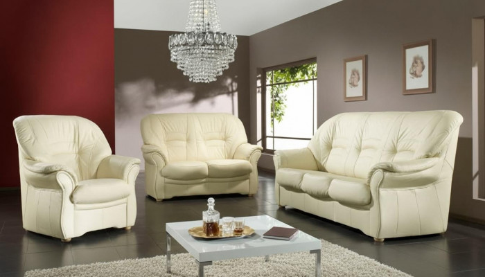 Two-seater sofa 2-seater design sofas upholstery modern seating fabric leather new
