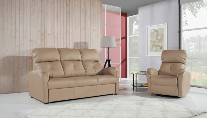 Sofa set 3+2 seater set design sofa upholstery couch 100% leather bed function