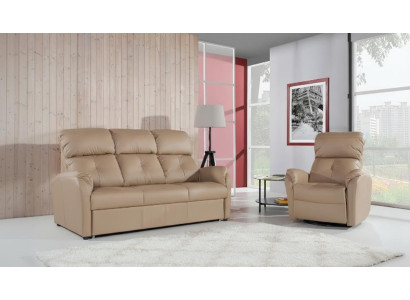 Sofa set 3+2 seater set design sofa upholstery couch 100% leather bed function