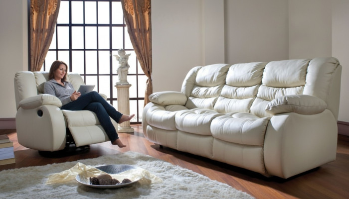 Adjustable Sofa Set Electric Footrests Leather Couch Sofa Cinema