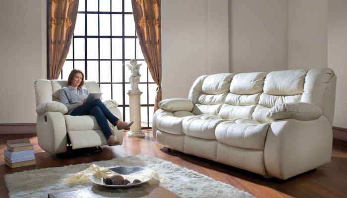 Cinema Couch Three-Seater Couch 2-Seater Upholstered Sofa Leather Sofas Couches