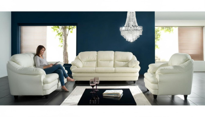 Sofa set 3+1+1 seater set design sofas upholstery relax lounges leather