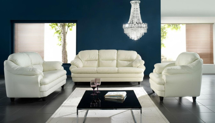 Sofa set 3+1+1 seater set design sofas upholstery relax lounges leather