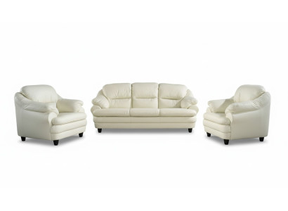 Sofa set 3+1+1 seater set design sofas upholstery relax lounges leather