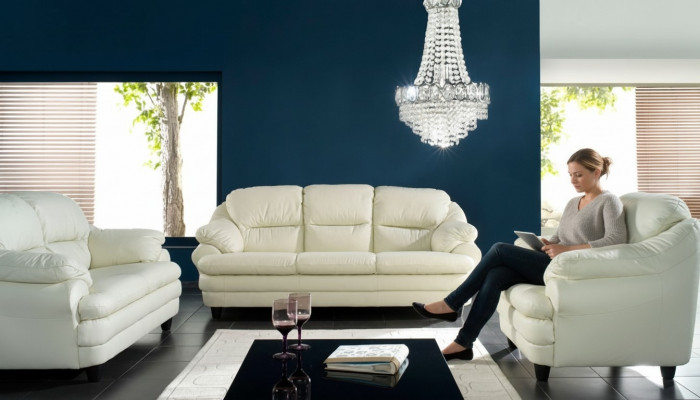 Cinema couch three-seater couch 3-seater upholstered sofa leather sofas couches