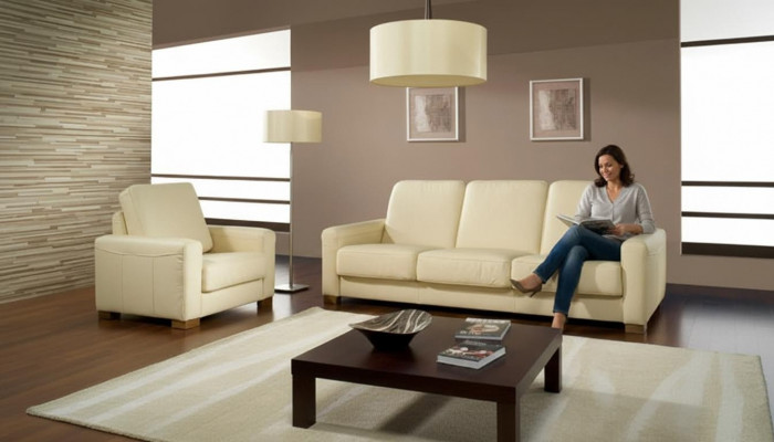 Sofa set 3+2+1 Design Sofas Upholstered Relax Couches Leather