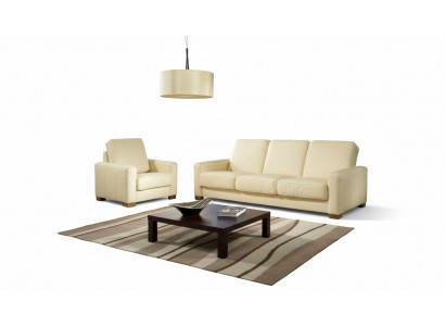 Classic three-seater couch leather sofa couch upholstered sofa 3-seater leather
