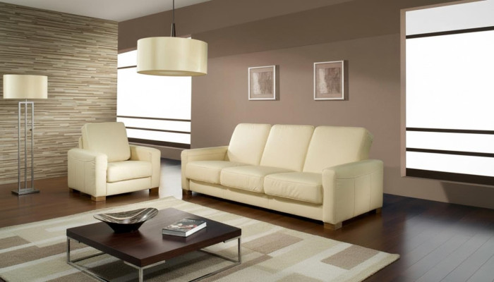 Two-seater couch classic leather sofa couch upholstered sofa 2-seater leather