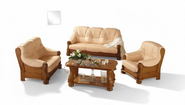 Classic Leather Armchair 1-Seater Couch Sofa Upholstered Single-Seater 1-New TV
