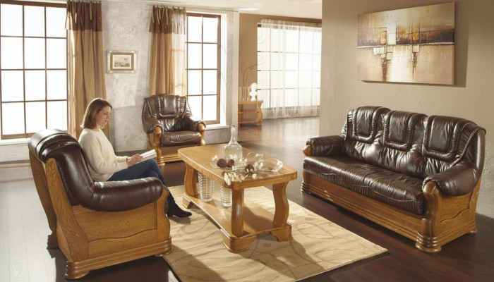 Classic three-seater couch couch upholstery sofa 3-seater leather couches