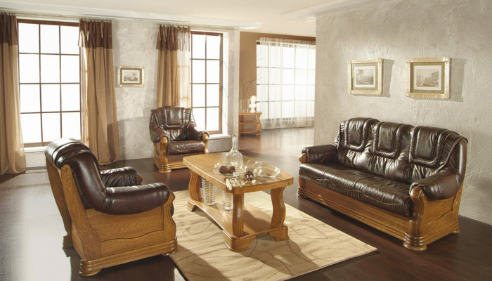 Classic three-seater couch couch upholstery sofa 3-seater leather couches