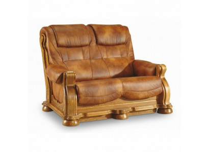 Two-seater couch classic leather sofa upholstered couch sofa 2-seater leather