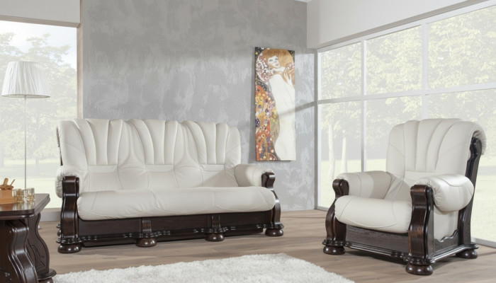 Classic three-seater couch upholstered sofa 3-seater leather couches leather sofa