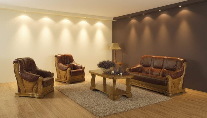 Robust leather sofa set 3+2 seater modern living room couches