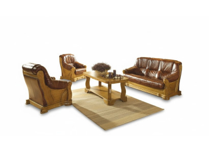 Robust leather sofa set 3+2 seater modern living room couches