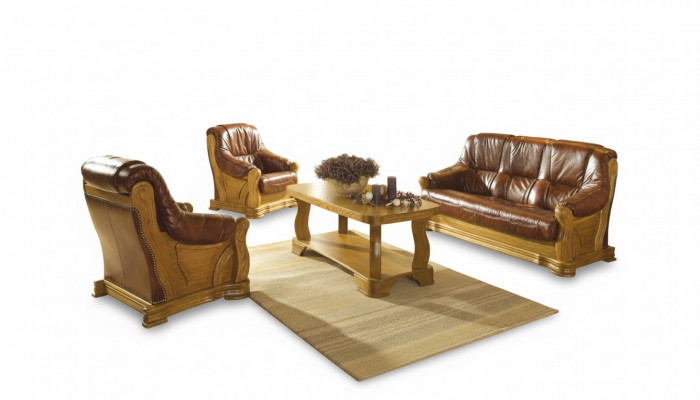 Classic Two-Seater Couch Leather Sofa New Upholstered Sofa 2-Seater Leather
